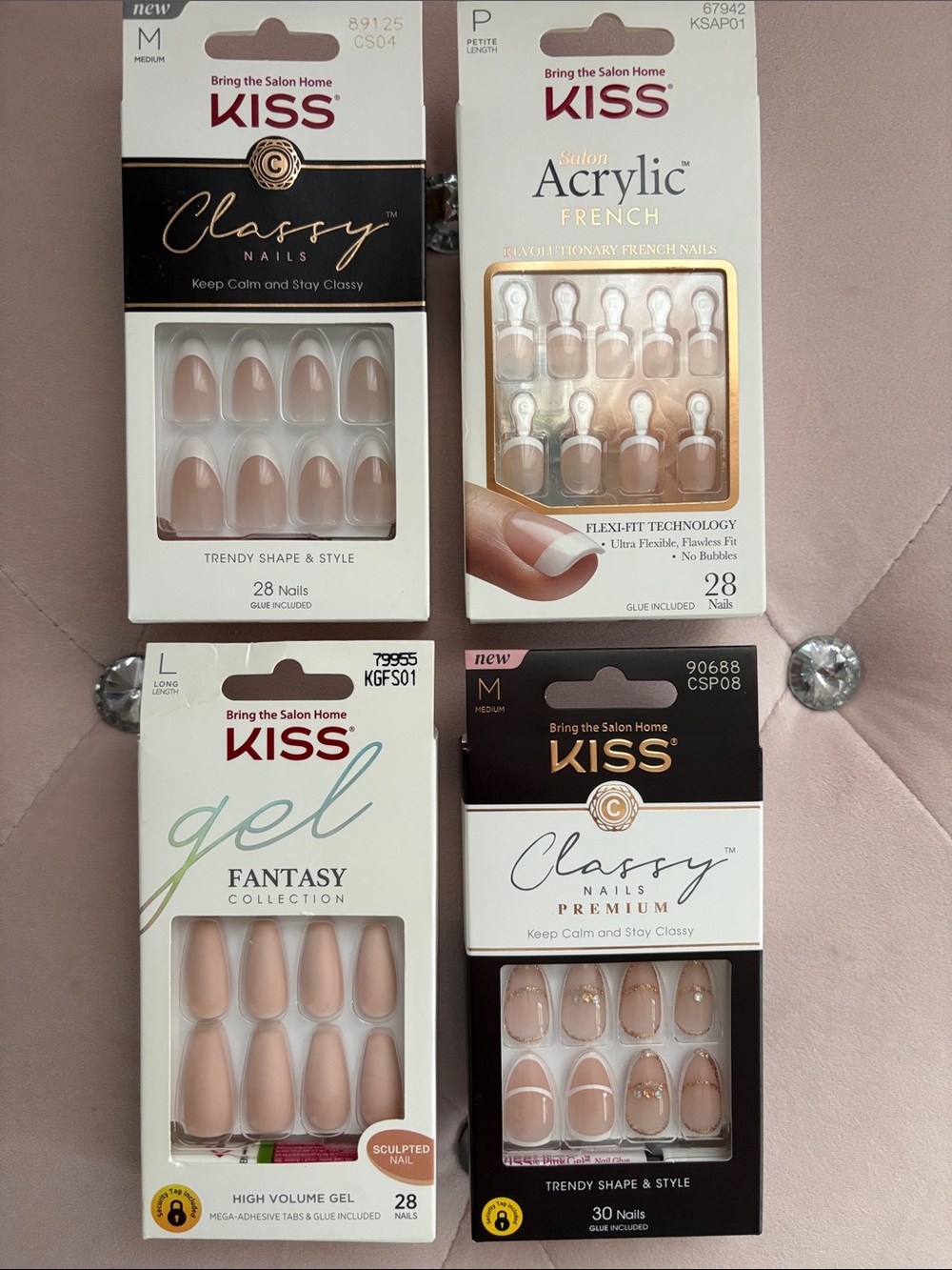 Kiss Nude & Blush Press-On Nail Set Bundle